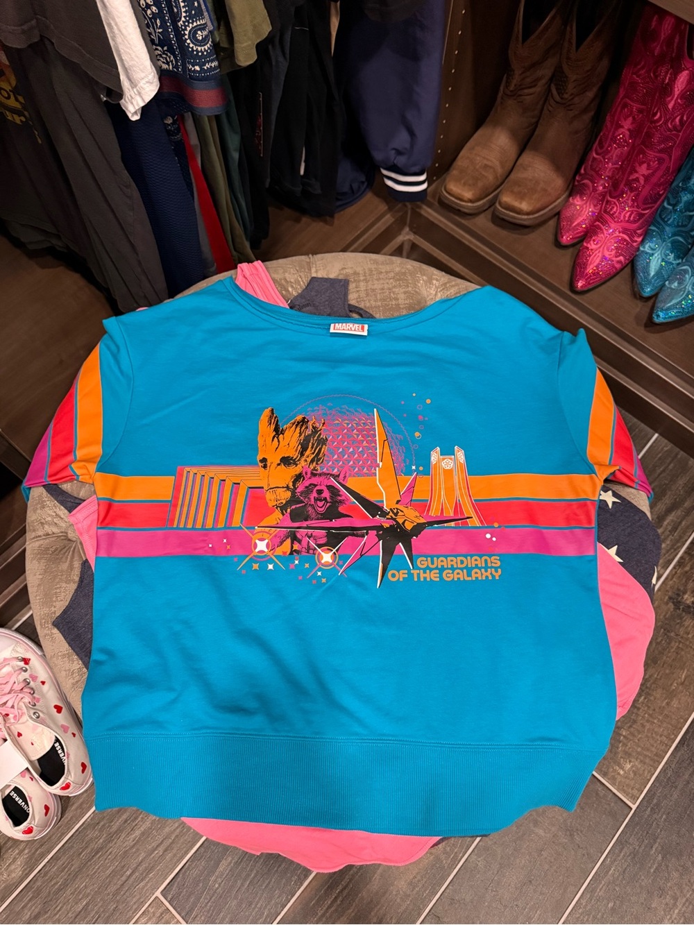 Marvel Guardians of the Galaxy Kids' Turquoise Graphic Tee